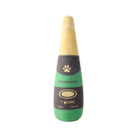 Dog Toy Champagne Bottle Bite-resistant Plush Toy (Option: Green-70g)